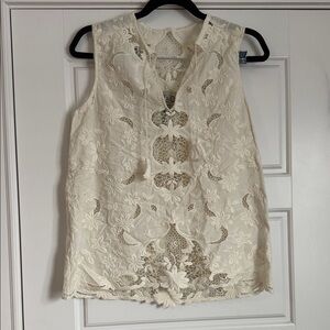 Sea New York Floral Lace Ivory Blouse